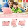 thumbnail image 3 of Fire HD 8 Case 2022, Fire HD 8 Plus Case 2022 - TECH CIRCLE Kids Proof Rugged Kickstand Handle Case with Adjustable Viewing Angles /Shoulder Strap for Fire HD 8 (12th Gen.) Tablet, Rosegold, 3 of 8