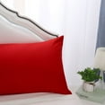 thumbnail image 3 of PiccoCasa Set of 2 300TC Egyptian Cotton Pillowcases Red Standard(20"x26"), 3 of 7