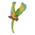 thumbnail image 2 of Decoración de pared de loro, estatua de loro colgante de resina vívida, adorno de pájaro para jardín, Patio, césped, verde, 2 of 14