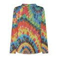 thumbnail image 5 of Camiseta de manga larga estampada con cuello en V suelta informal a la moda para mujer Pompotops  gfhjh20909, 5 of 5