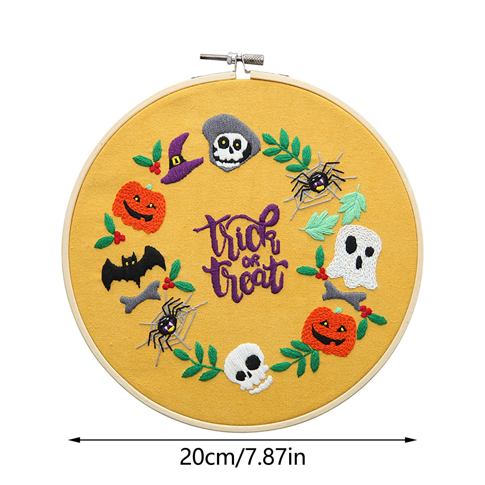 Halloween Themed Embroidery Kit with Patterns and Instructions Cross Stitch Kits for Adults Beginners, Adult Unisex