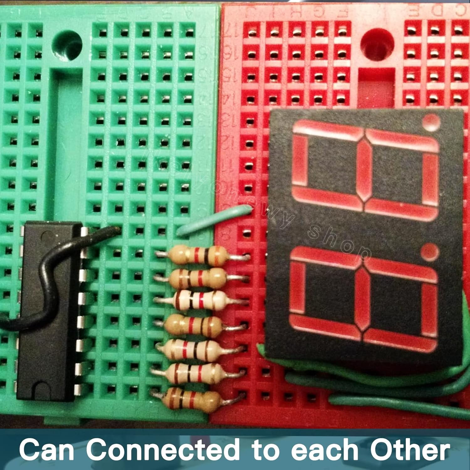 12 Small Solderless Breadboard 170 Points Breadboard Kit Prototype Non-Solder Breadboard Breadboard Circuit Beads Board ()