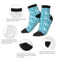 thumbnail image 5 of Naloa blue plaid Snowflake Ankle Socks for Women Non Slip Socks No Show Socks Classic Low Cut Casual Socks Casual Socks, 5 of 7