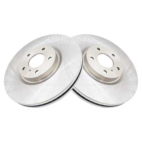 TRQ Front Brake Rotors Set Vented Fits Select 2007-2008 INFINITI G35 2008-2013 G37 2014-2015 Q60