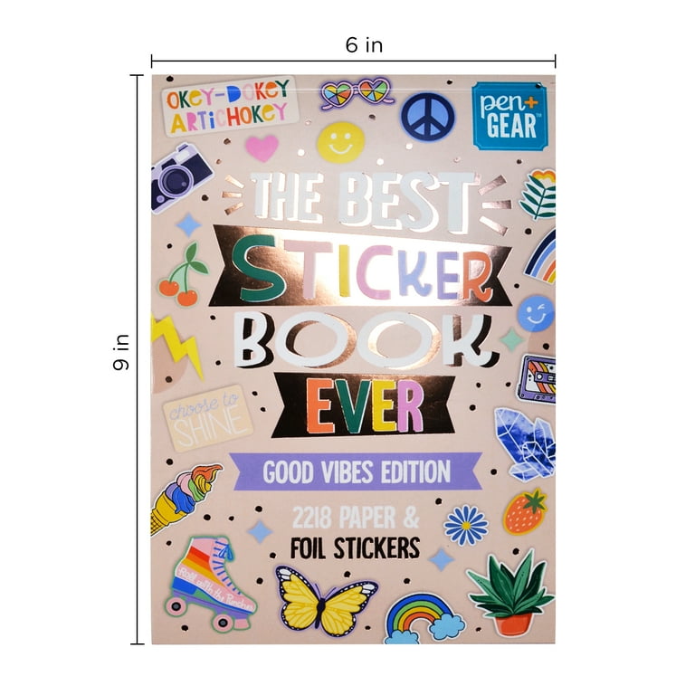 Pen+Gear The Best Sticker Book Ever, Good Vibes Edition