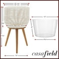 thumbnail image 4 of Casafield Floor Planter with Wood Legs in White, Planter Basket with Stand, Large Plant Pot Cover with Liner, 4 of 7