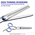 thumbnail image 2 of Professional 4 in1 Dog Grooming Scissors Kit, Titanium Coated Dog Scissors for Grooming, Grooming Shears Kit - Thinning, Curved Scissors and Comb for Dog Cat Pet, 2 of 5