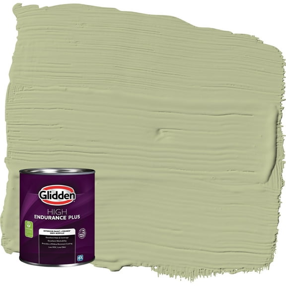 Glidden HEP Bahia Grass / Green Semi-Gloss Interior Paint with Primer, 1 Quart