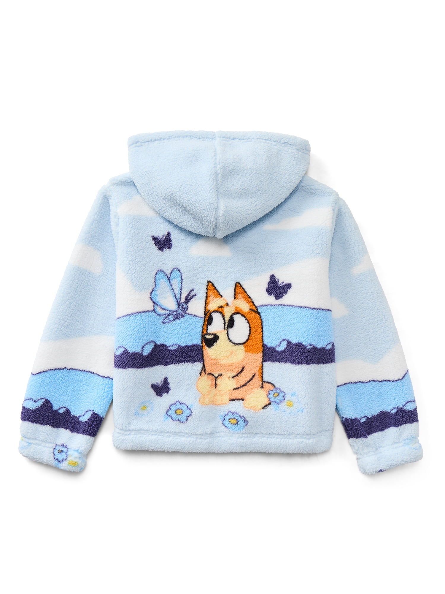 Bluey Girl's Plush Sherpa Jacket, Sizes 4-12