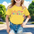thumbnail image 1 of CAIXIA First Day Of School Shirt Boys Girl Happy Kindergarten 1st Grade Cotton T-Shirt Back To School Shirts for Teens Kids Graphic Short Sleeve Funny Print Basic Tee Top Little Kids Casual Clothes, 1 of 2
