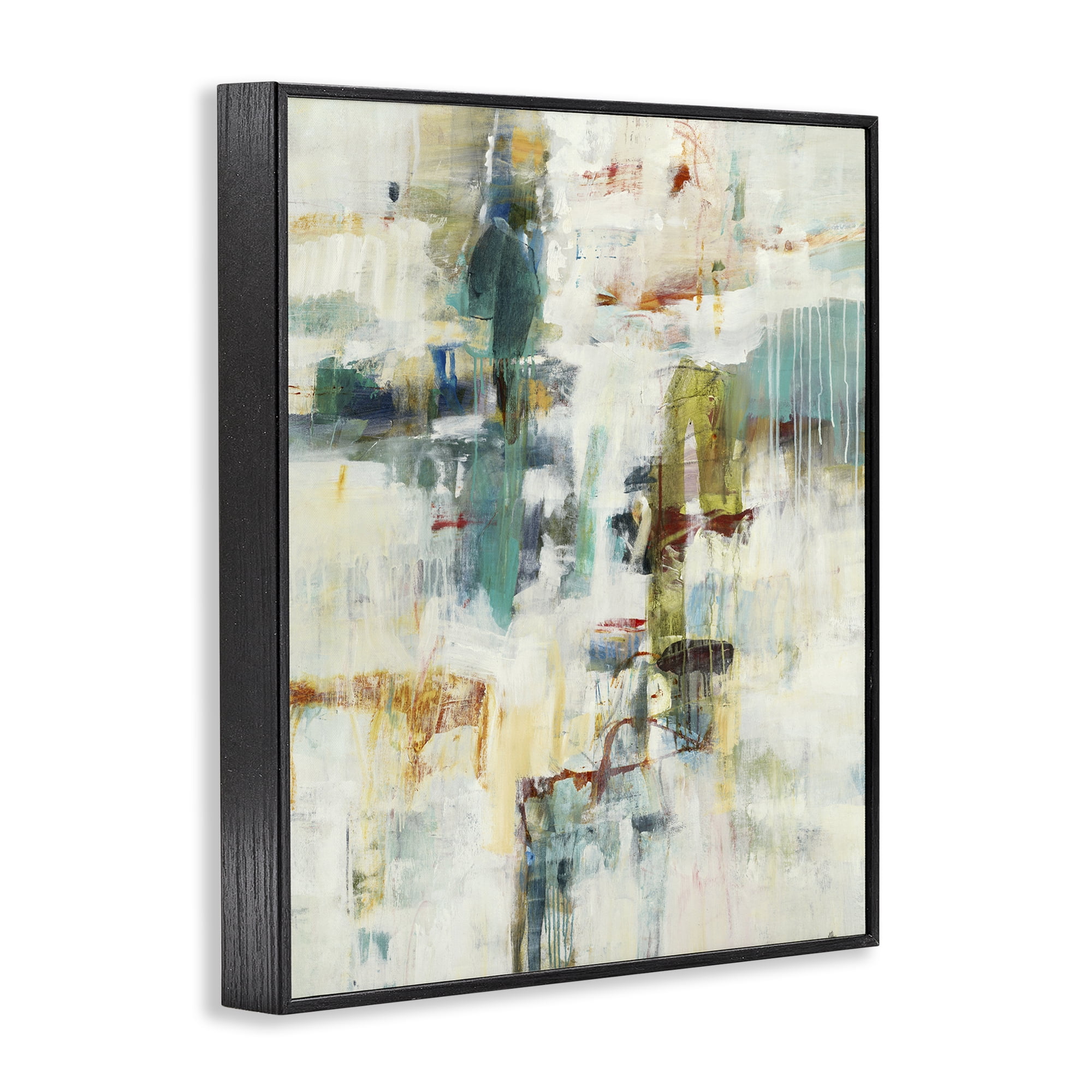 Stupell Industries Dynamic Paint Drips Black Framed Giclee Art, design by Lisa Ridgers