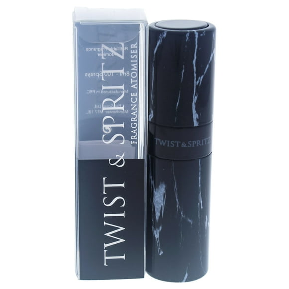 Twist and Spritz Atomiseur - Marbre Noir par Twist and Spritz pour Femmes - Vaporisateur Rechargeable 8 ml (Vide)