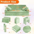 thumbnail image 3 of 12PCS Modular Kids Play Couch, Toddler Sofa, Children Creative Convertible Foam Sofa Living Room Sectional Couch for Boys Girls 3-8, Green, 3 of 8