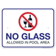 thumbnail image 1 of No Glass Allowed in Pool Area Pool Sign,, 1 of 1
