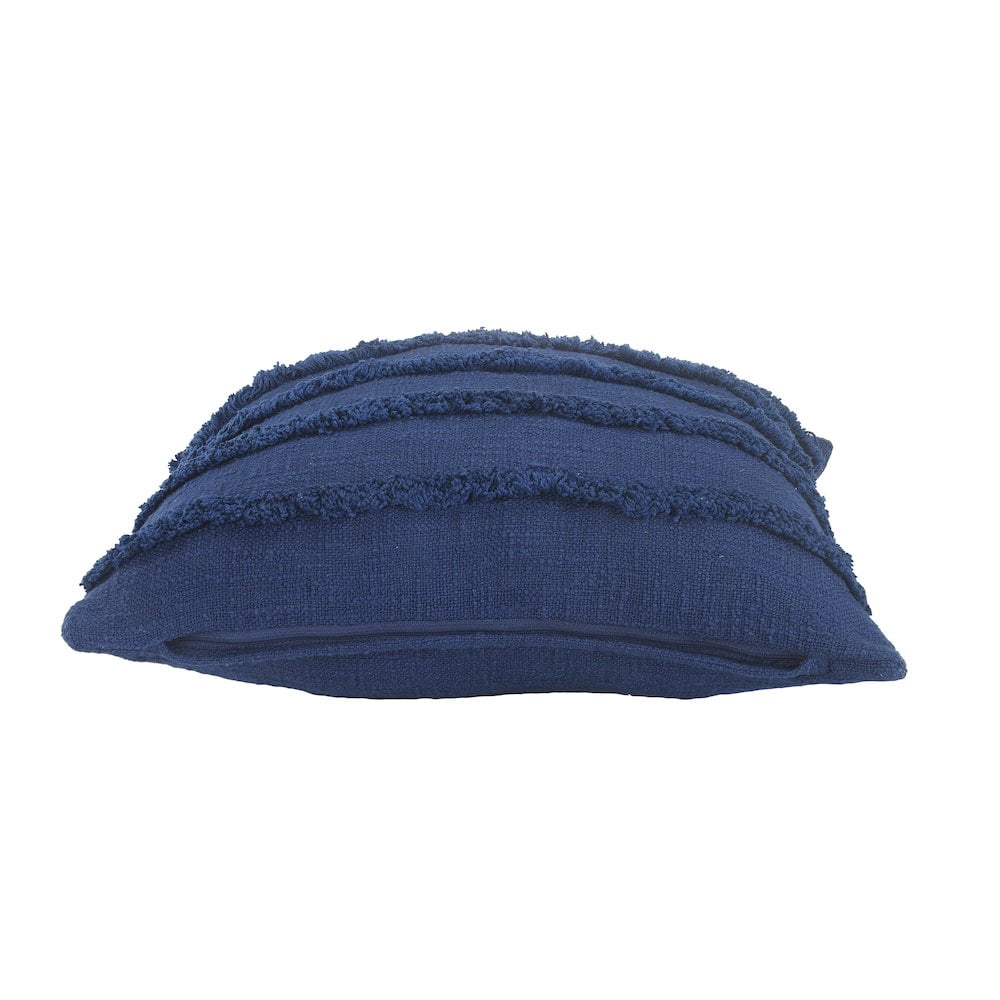 Ox Bay Navy Solid Organic Cotton Square 2 Piece Pillow Feather Filled Set