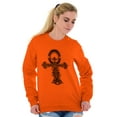 thumbnail image 4 of Ankh Egyptian Cross Symbolic Spiritual Unisex Plus Fleece Graphic Sweatshirt Brisco Brands 2X, 4 of 5
