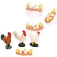 thumbnail image 4 of Estatua De Juguete De Animales De Pollo De Granja, Adorno 4 Piezas Modelo De Animales De Granja Portátil Decorativo Con Gallina De Gallo De Pollo Para Exhibición LYUMO Otros, 4 of 8