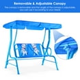 thumbnail image 6 of Costway Kids Patio Swing Chair Children Porch Bench Canopy 2 Person Yard Furniture blue, 6 of 10