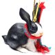 thumbnail image 1 of Conversation Concepts Conejo Tiny Miniature One Adorno Navideño Blanco Y Negro - ¡Encantador!, 1 of 3
