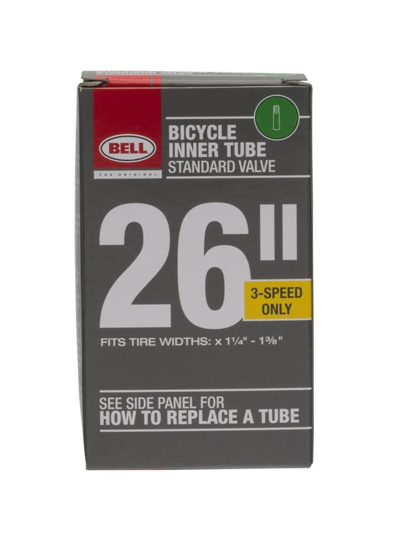 Bell Sports Standard Schrader Replacement Bicycle Inner Tube, 26" x 1.375"