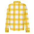 thumbnail image 4 of Garbnen Women Henley Tops Plaid Spring Summer Womens Long Sleeve Shirt Loose Fashion Dressy Button Up Tunic Tops for Women, 4 of 4