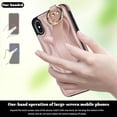 thumbnail image 2 of Allytechgroup 2024 New Trendy Back Case Cover for Apple iPhone XS Max, Premium PU Leather Luxury Design with Ring Holder Stand Bracket Bumper Shockproof Phone Case for Girls Women, Rosegold, 2 of 8