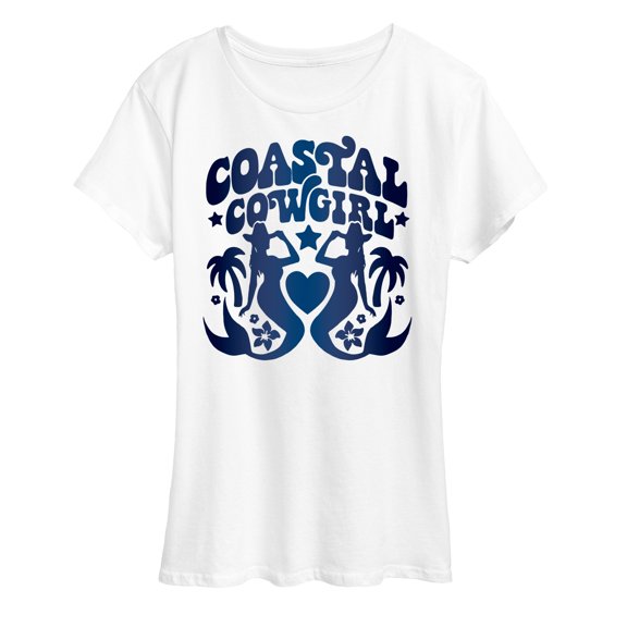 Instant Message - Coastal Cowgirl Mermaids - Women's Short Sleeve Graphic T-Shirt