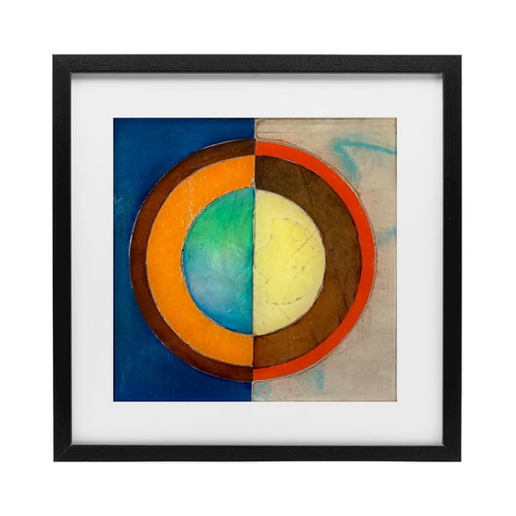 Stupell Industries Bright Vertical Circle Symmetry Black Framed Print Under Glass, design by Matthew Finger