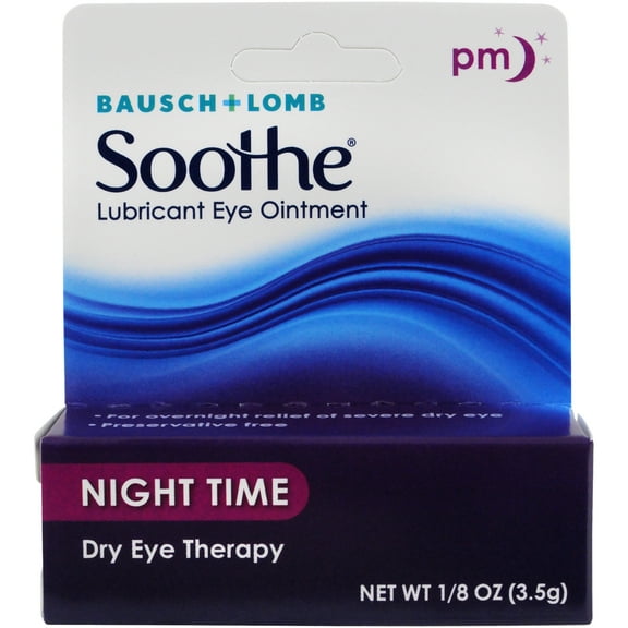 Bausch & Lomb Advanced Eye Relief Night Time Dry Eye Lubricant Eye Ointment, .125 oz