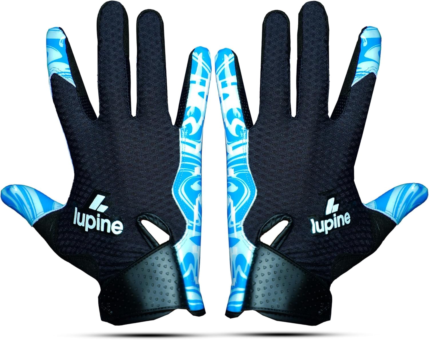 lupine Catch Football Gloves – Receiver Ready, Stretchy Microfiber Palm, Tacky Silicone Grip, Breathable & Washable – Men, Women & Youth