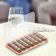 thumbnail image 1 of Caja organizadora de píldoras de 7 días | Almacenamiento semanal de medicamentos | Mini contenedor portátil de viaje | Compartimento de gran capacidad | Secciones etiquetadas diariamente | Plástico, 1 of 5