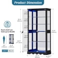 thumbnail image 2 of Vitrine en Verre avec Portes, Armoire de Rangement RVB avec Lumières DEL pour Objets de Collection, Vitrine avec Tablette Ajustable, Noir, 2 of 5
