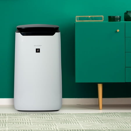 Sharp - Smart Air Purifier with Plasmacluster Ion Technology Recommended for Extra-Large Rooms. True HEPA Filter - White