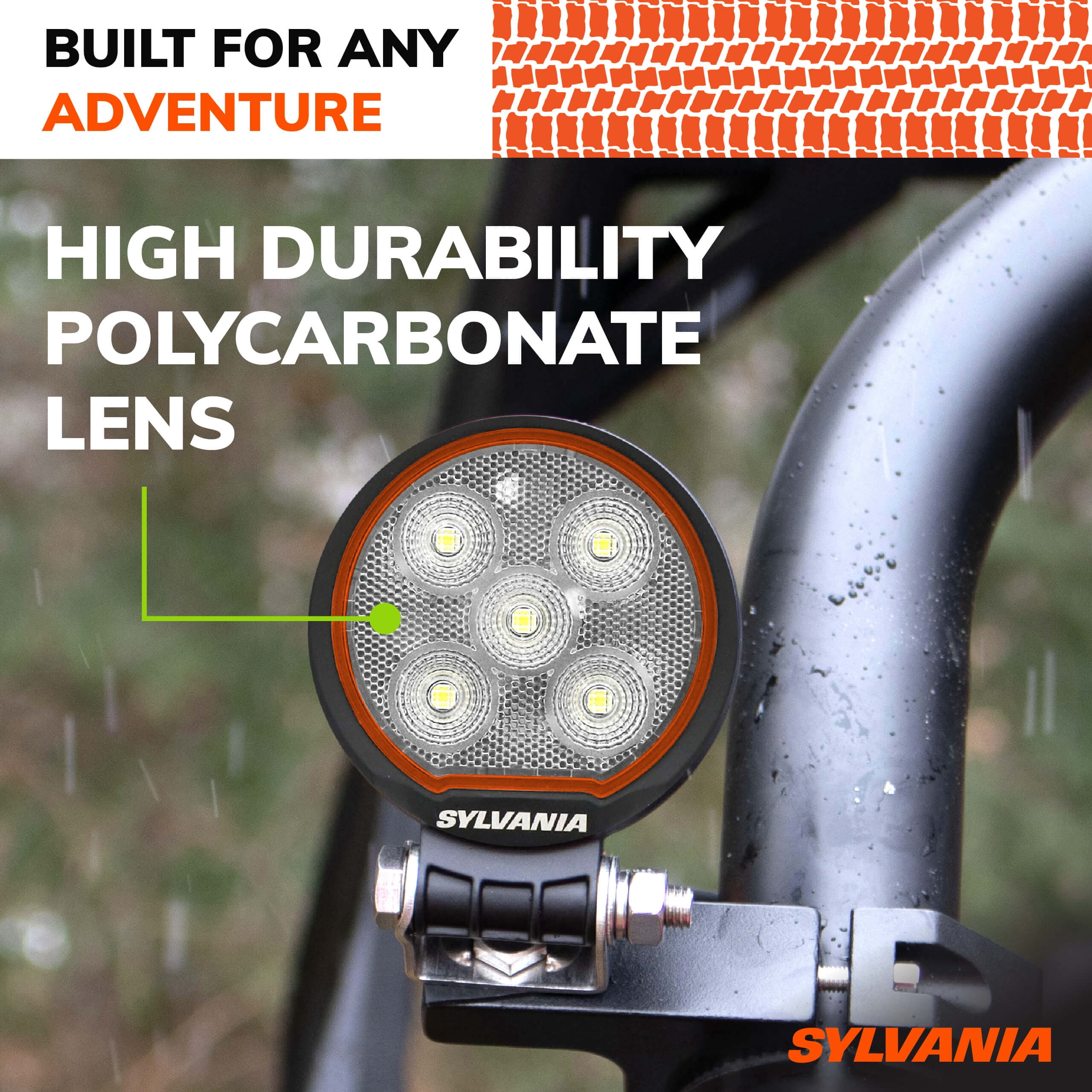 SYLVANIA Rugged 3 Inch Round LED Light Pods | Lifetime Limited Warranty | Flood Light 1400 Raw Lumens, Off Road Driving Work Light, Truck, Boat, Tractor, ATV, UTV, SUV, 4x4 (2 PC)