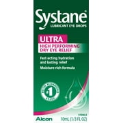 Systane Ultra Lubricant Eye Drops Fast Acting Eye Relief, 0.33oz, 5-Pack