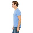 thumbnail image 3 of Bella  Canvas Unisex Crew Neck Triblend Short Sleeve Tee, S, Blue Triblend, 3 of 3