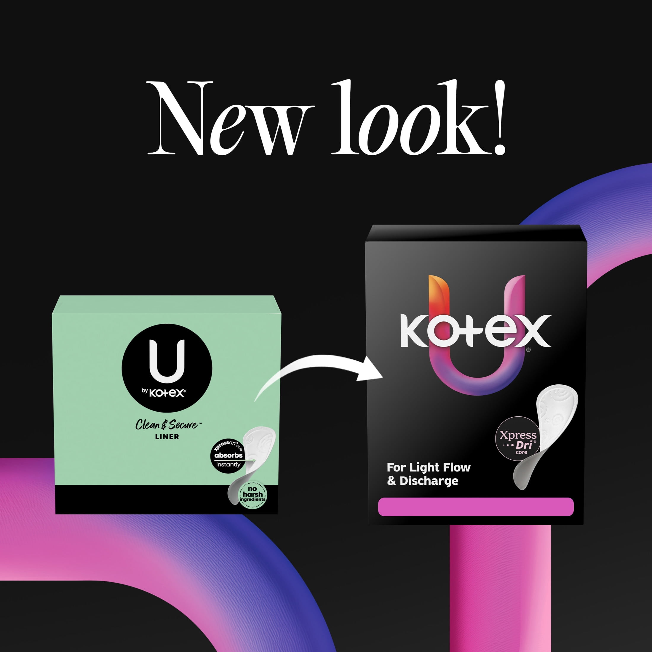 (5 pack) Kotex Daily Wrapped Panty Liners, Light, Thin, 120 Count