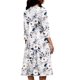 thumbnail image 2 of Simple Flavor Vestido vintage floral para mujer, elegante vestido de noche midi con mangas 3/4 (3155MS L), 2 of 5