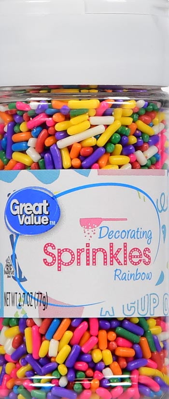 Great Value Decorating Rainbow Sprinkles, 2.7 oz