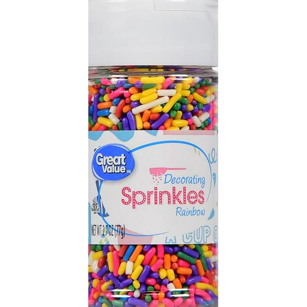 Great Value Decorating Rainbow Sprinkles, 2.7 oz
