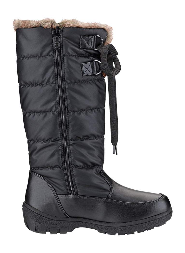 totes womens nova waterproof winter boots flat heel