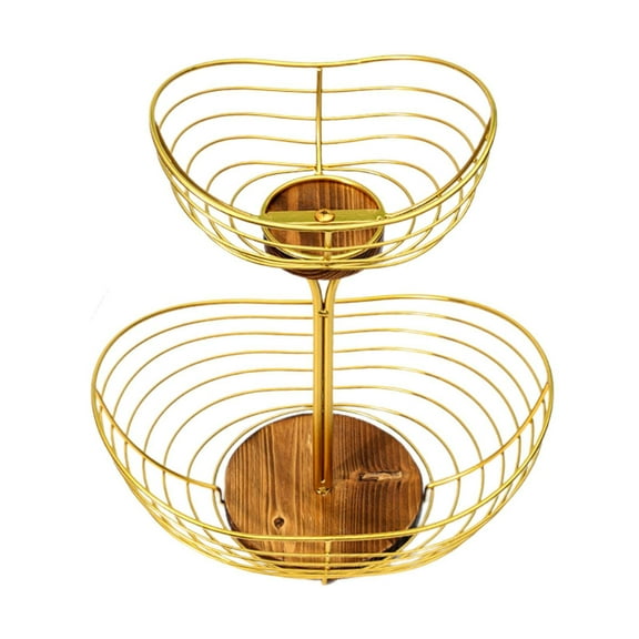 yotijay Fruit Basket 2 Tier Fruit Basket Banana Hanger Decoration Fruit Bowl for Kitchen