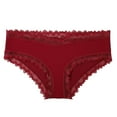 thumbnail image 5 of Attraco Women Briefs Mid Waist Lace Solid Color Cotton Underwear Pack of 4 Size M, 5 of 8