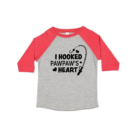 

Inktastic I Hooked Pawpaw s Heart with Fishing Rod Gift Toddler Boy or Toddler Girl T-Shirt