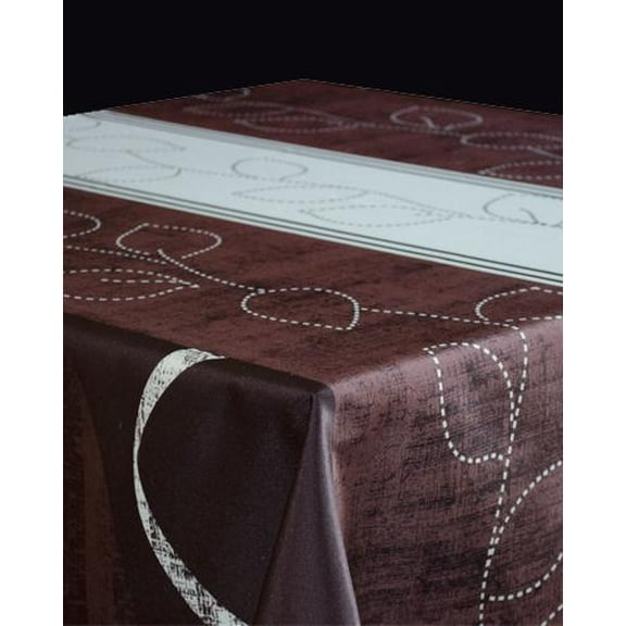 Blue Burdeos 100% Polyester, Stain Resistant Tablecloth 118 x 59 inch