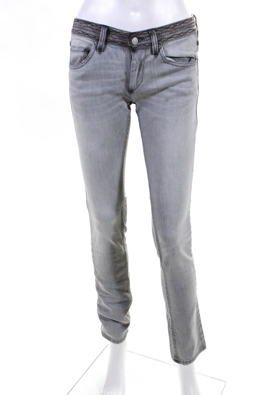 Pre-owned|Isabel Marant Etoile Womens Zipper Fly Straight Jeans Gray Denim Size FR 34 -