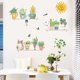 thumbnail image 2 of 1 Juego de pegatinas de animales para gatos, plantas en macetas en el estante, pegatina de pared, decoración de pared de salón para dormitorio JAMW Sencillez, 2 of 5