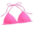 thumbnail image 2 of Triangle Bikini Top for Women String Halter Push Up Bathing Suits Top Swimsuit Tops, 2 of 7
