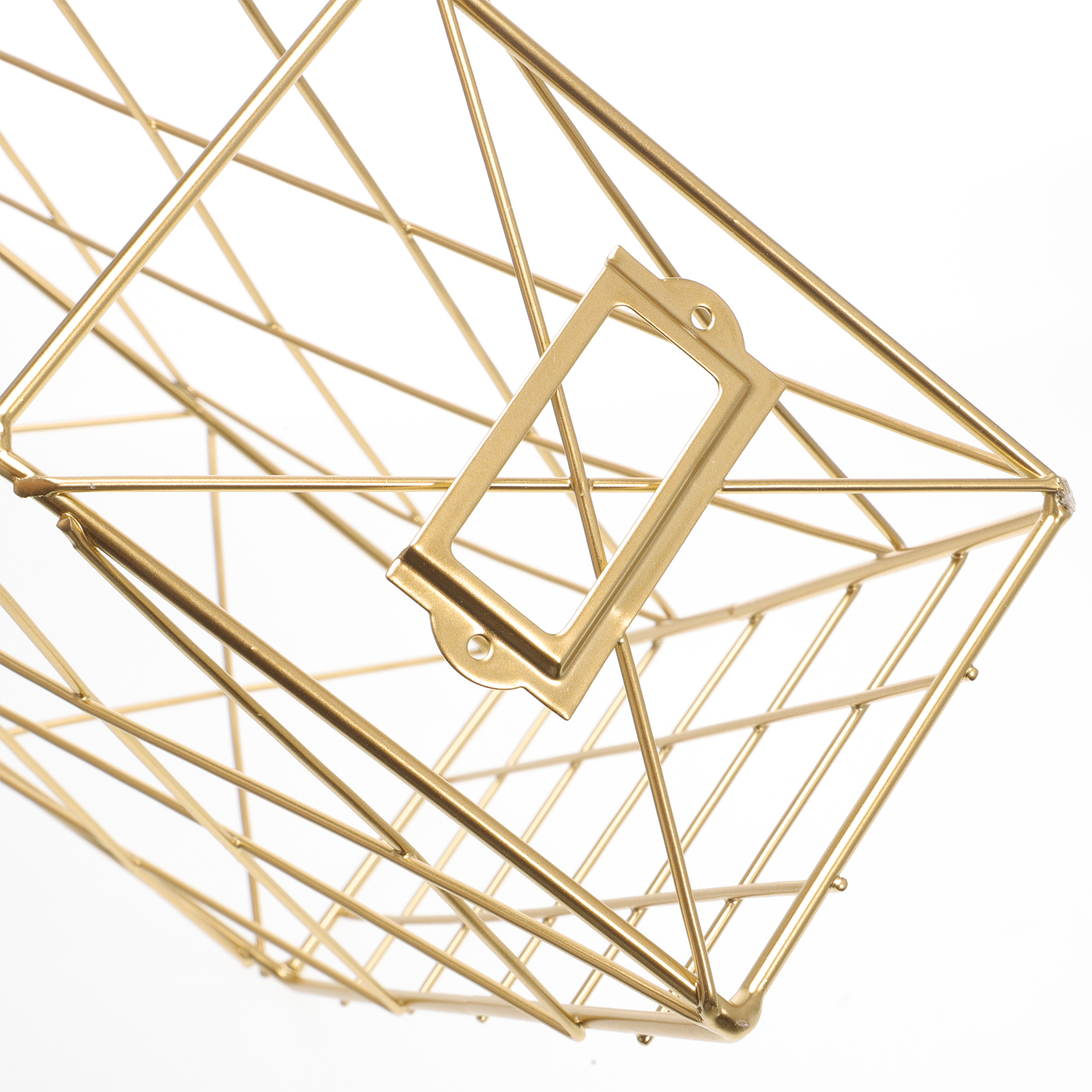 UEETEK Document Storage Rack Golden Desktop Organizer with Nordic Wrought Iron Design