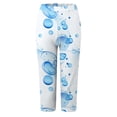 thumbnail image 5 of vigerkar Women's Capri Pants High Waisted Elastic Leggings Casual Yoga Going Out Capri Pants (Sky Blue, S), 5 of 5